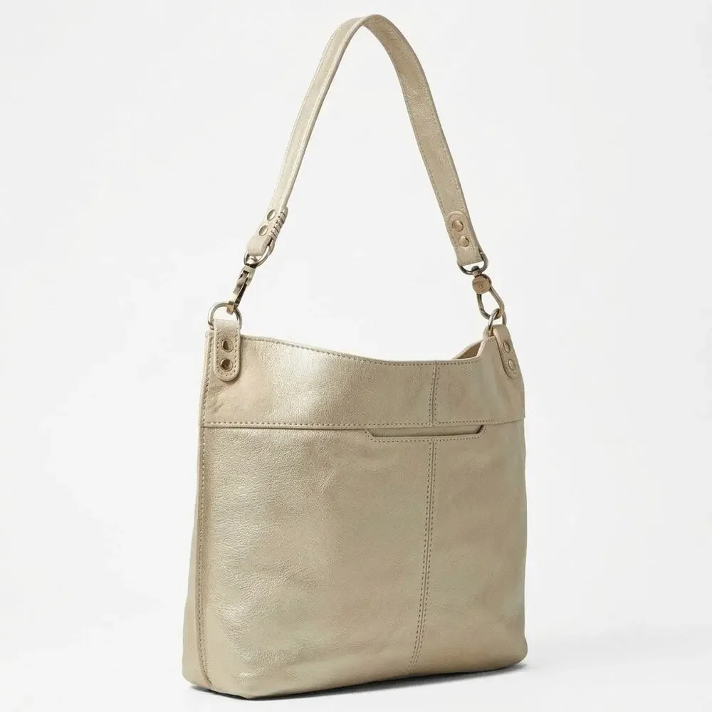 Hobo | Women | Pier Convertible Pearled Silver Leather Crossbody Shoulder Bag